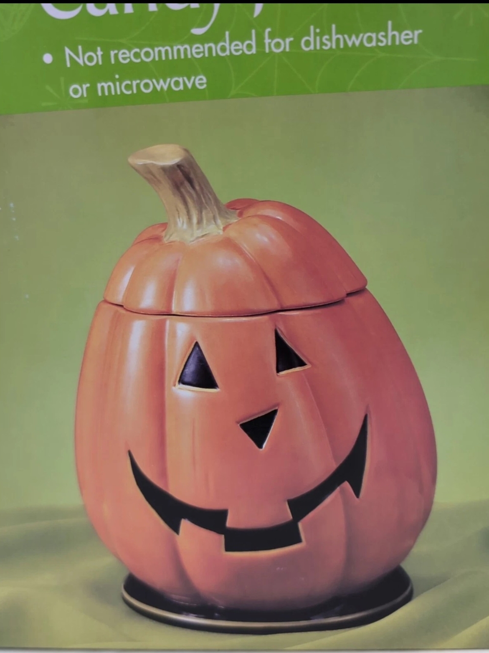 Ceramic Jack-O'-Lantern Pumpkin Cookie Jar - Orange